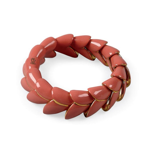 Lladró: Jewelry. Heliconia Bracelet. Coral