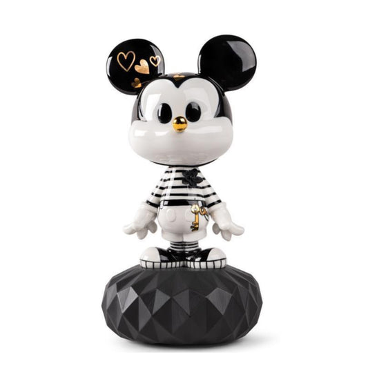 Lladró: Mickey in black and white Sculpture