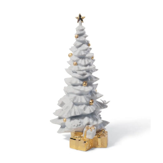Lladró: O Christmas Tree Figurine. Golden Lustre
