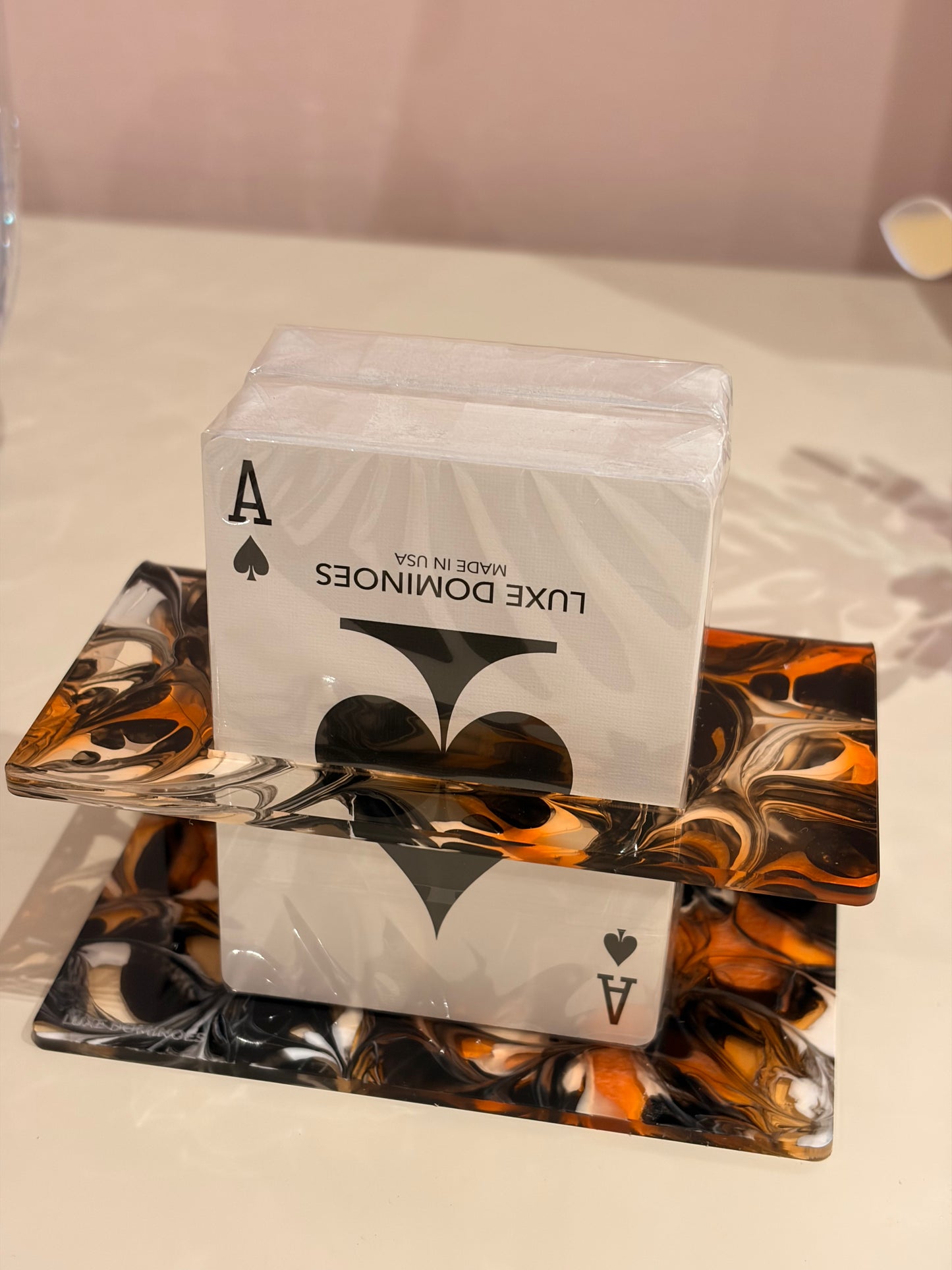 Luxe Dominoes: “El Caddi” Lava Swirl