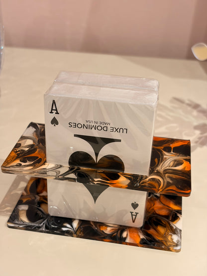 Luxe Dominoes: “El Caddi” Lava Swirl
