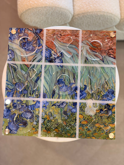 Luxe Dominoes: La Vieja 2D Iris Van Gogh Artwork Tic Tac Toe