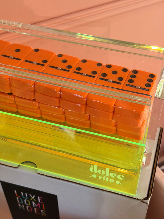 Luxe Dominoes: El Catire Neon Green Matching Racks