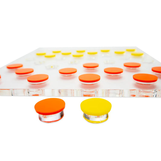 LUXE DOMINOES: LA DAMA ORANGE & YELLOW