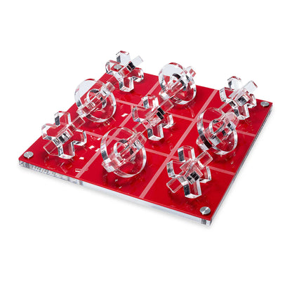 Luxe Dominoes: La Vieja 3D Red Tic Tac Toe