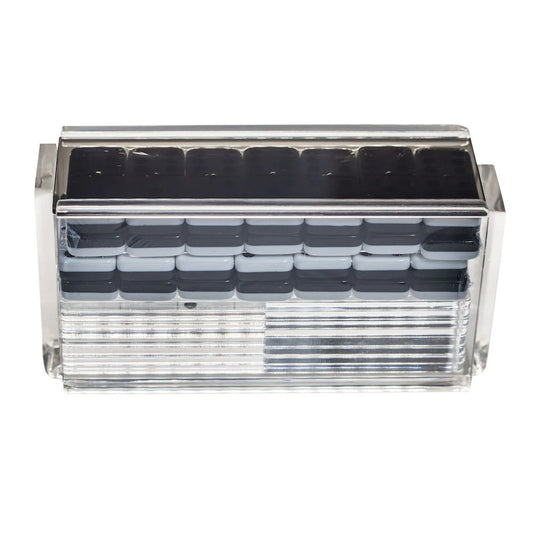 LUXE DOMINOES: EL CATIRE SMOKE WITH RED TILES