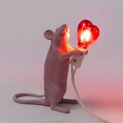 Seletti - Lighting: Mouse Lamp Standing Love Edition