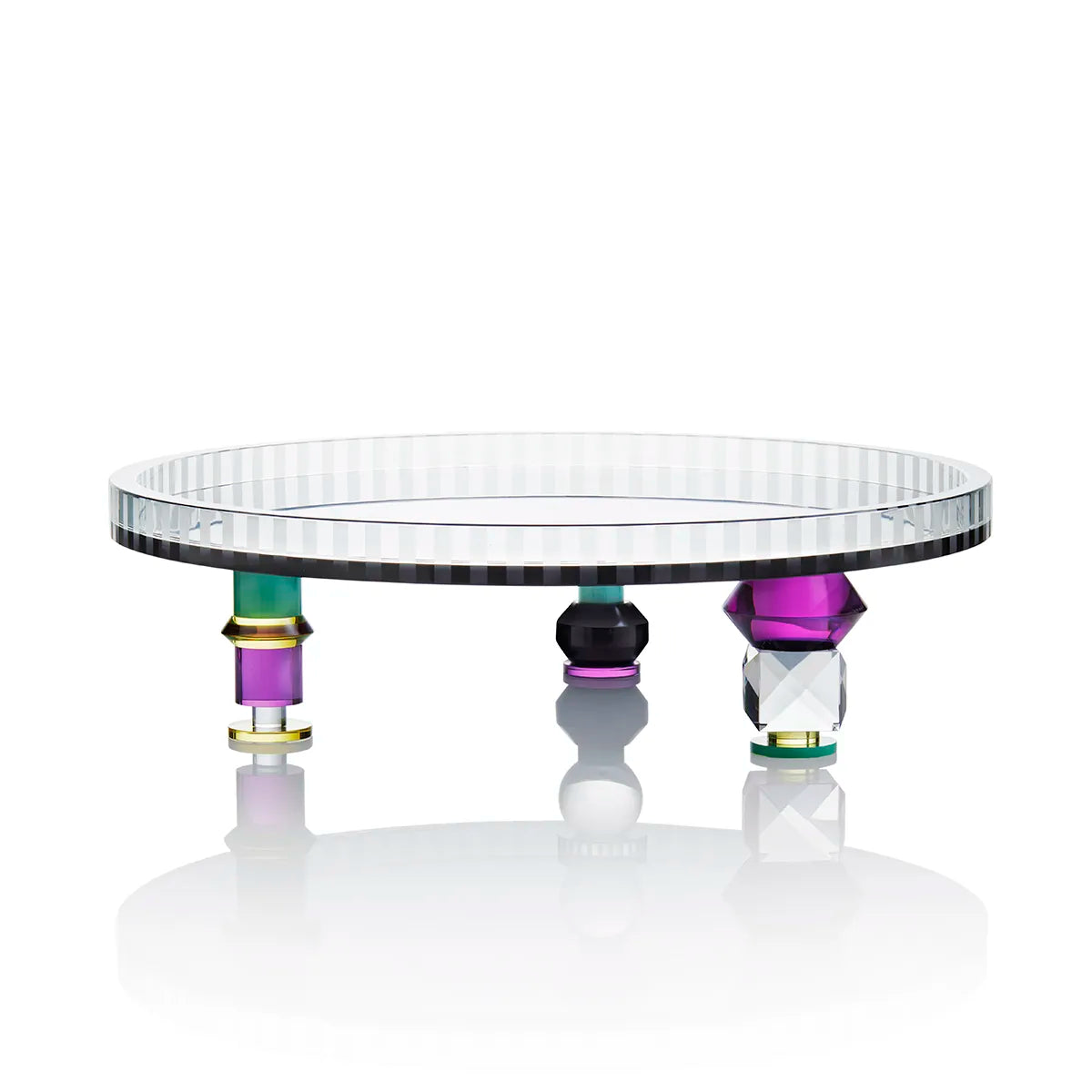 Reflections: Zoccolo Centerpiece Green/ Purple/ Black