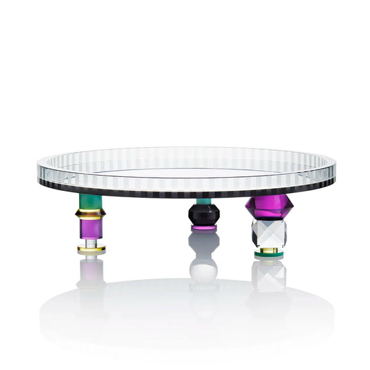 Reflections: Zoccolo Centerpiece Green/ Purple/ Black