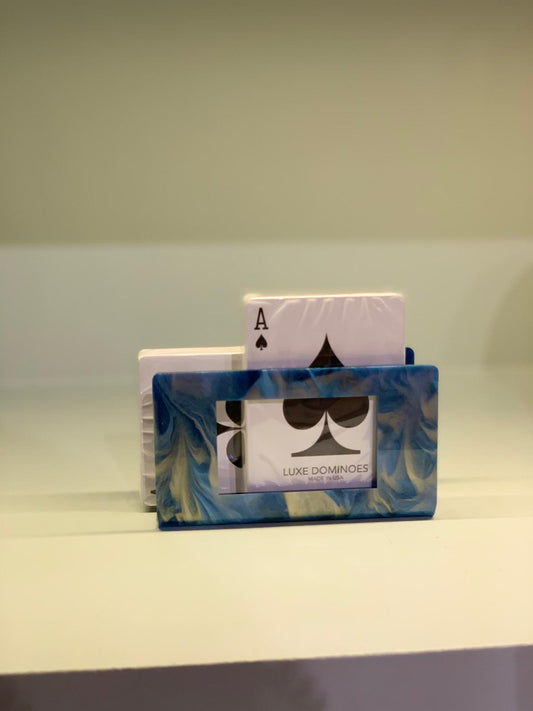 Luxe Dominoes: “El Caddi” Blue Swirl