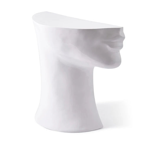 Polspotten: Head Side Table in White – Left Bottom