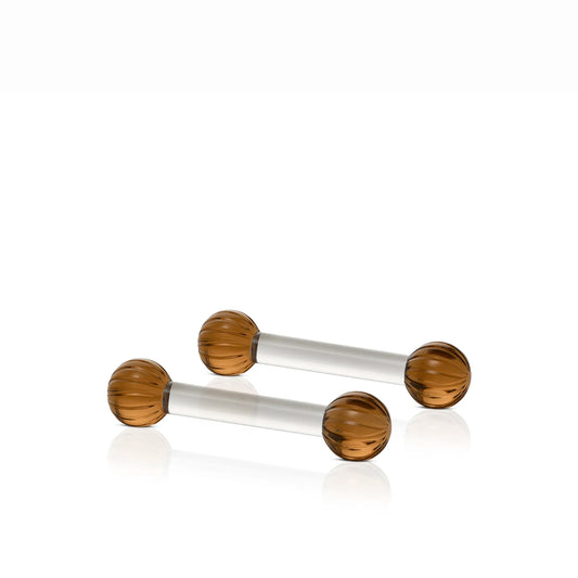 Reflections: Benoit Cutlery Holder Set of 2 Brown/ Clear