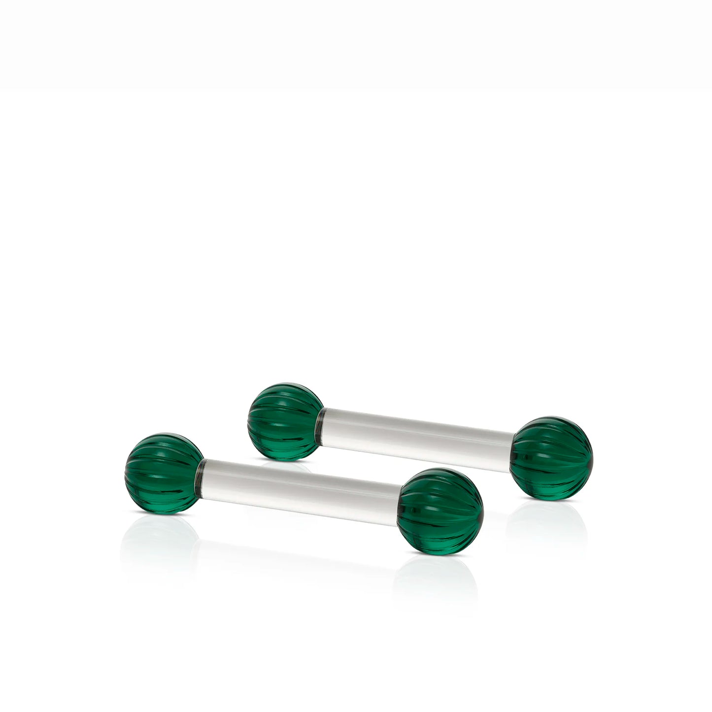 Reflections: Benoit Cutlery Holder Set of 2 Teal/ Clear