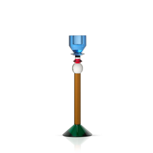 Reflections: Helene Candle Holder Blue/ Clear/ Black/ Red/ Brown/ Teal