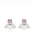 Reflections: Louis Place Card Holder Set of 2 Pink/ Clear/ Teal