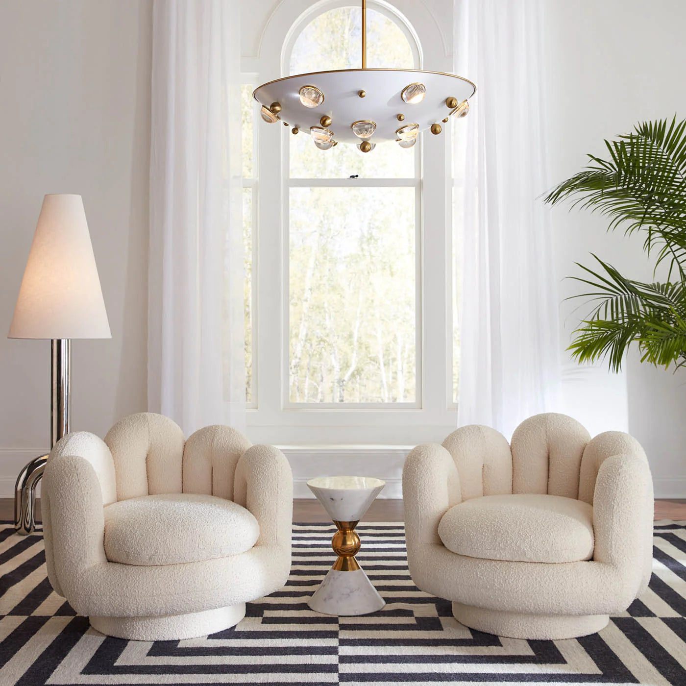 JONATHAN ADLER: SERPENTINE SWIVEL CHAIR