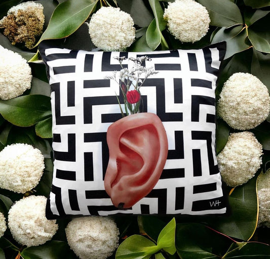 WILLIAM CRUZ: SOUND OF NATURE PILLOW 18" X 18"