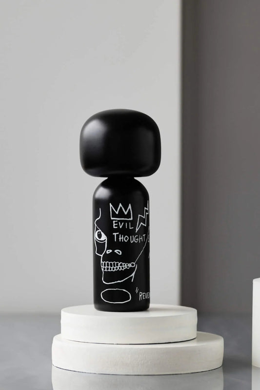LUCIE KAAS: SKETCH, INC - KOKESHI BASQUIAT EVIL THOUGHTS BLACK