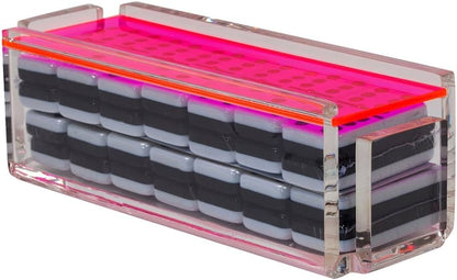 Luxe: Double 6 Domino Set - Neon Pink