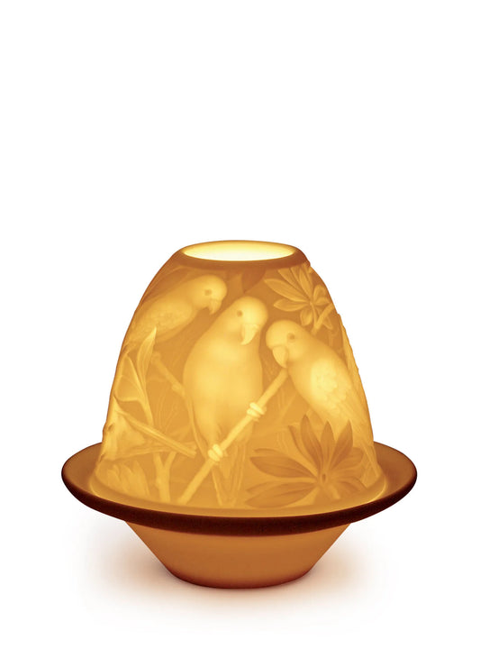 Lladró:  Parrots Lithophane with Plate