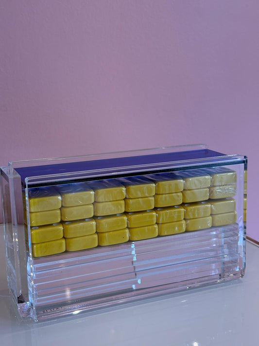 Luxe Dominoes: El Catire Blue with Matching Racks