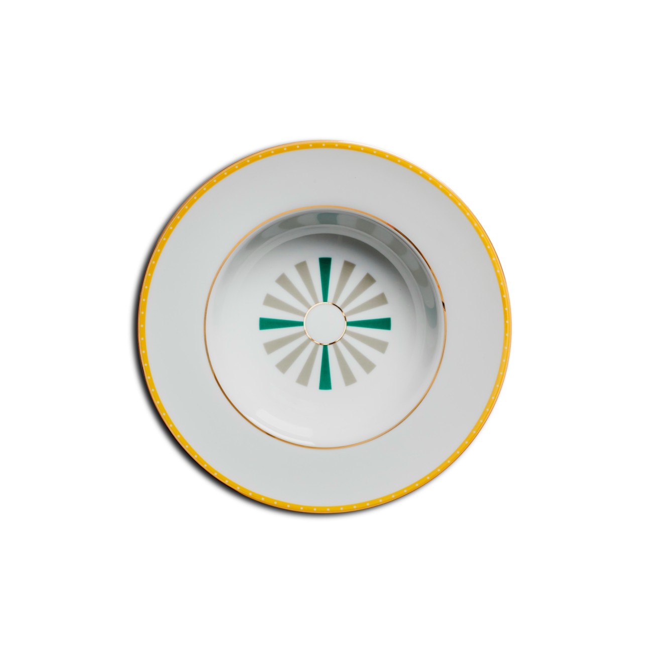 Reflections: Guia Pasta Bowl Set of 2 Green/ Yellow/ Gold