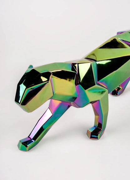 Lladró: Panther Sculpture Iridescent