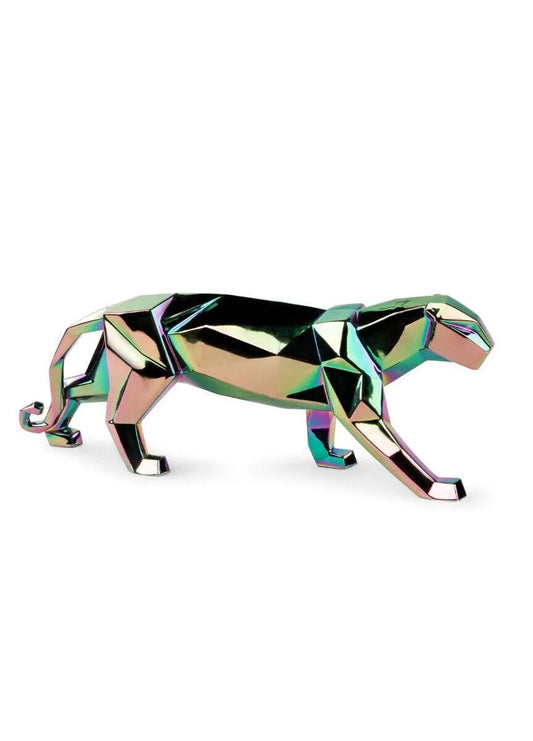 Lladró: Panther Sculpture Iridescent