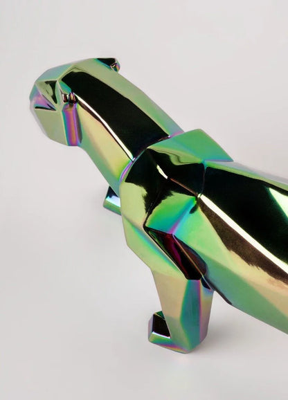 Lladró: Panther Sculpture Iridescent