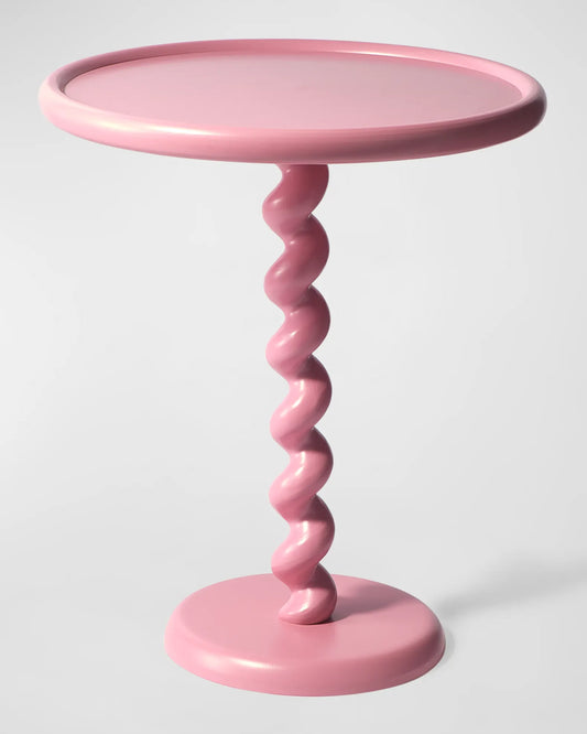 Polspotten: Side Table Twister Pink