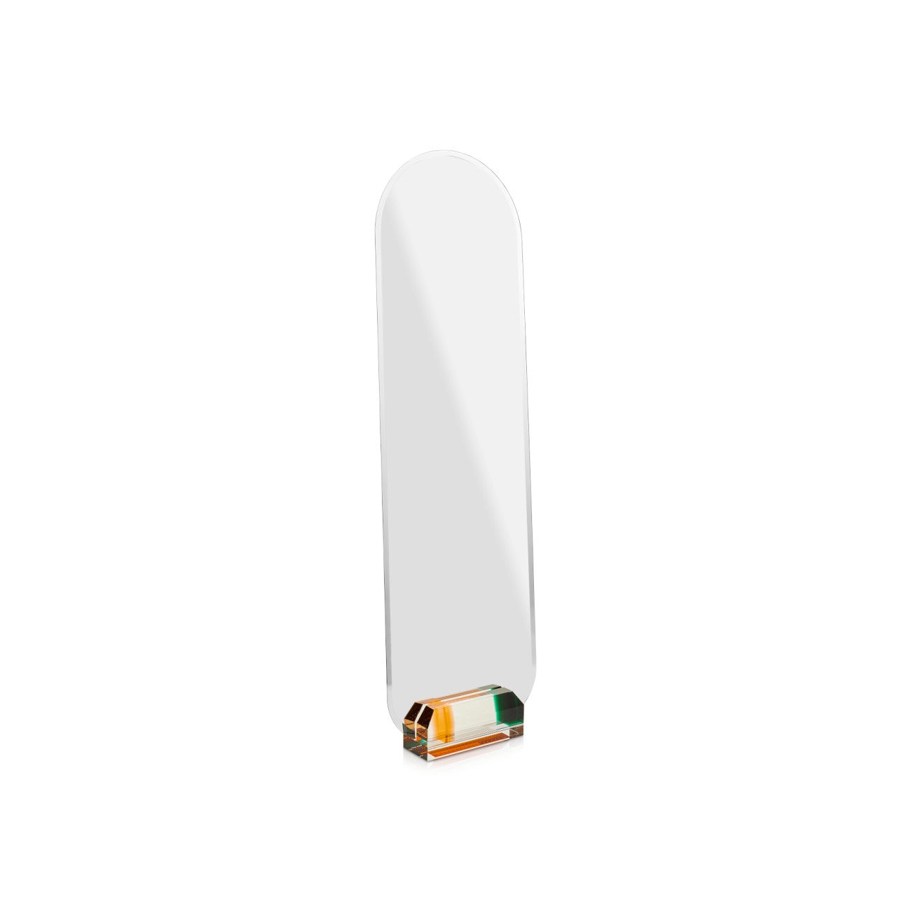 Reflections: Paramount Sunlight Floor Mirror with Base Clear/ Orange/ Green