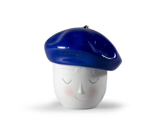 Lladró: Lee & Lane Collection: Lane Beret Box. Blue-Gold
