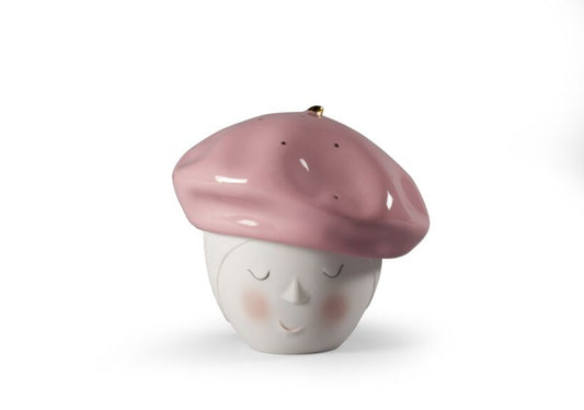 Lladró: Lee & Lane Collection: Lee Beret Box. Pink-Gold