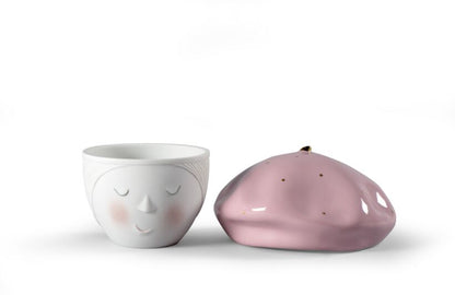 Lladró: Lee & Lane Collection: Lee Beret Box. Pink-Gold