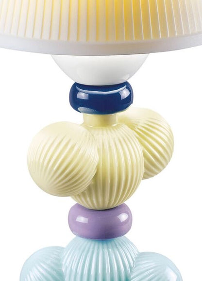 Lladró: Firefly Collection. Cactus Firefly Table Lamp Yellow and Blue