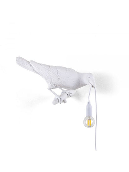 Seletti - Lighting: Bird Lamp White Looking Right - Hanging