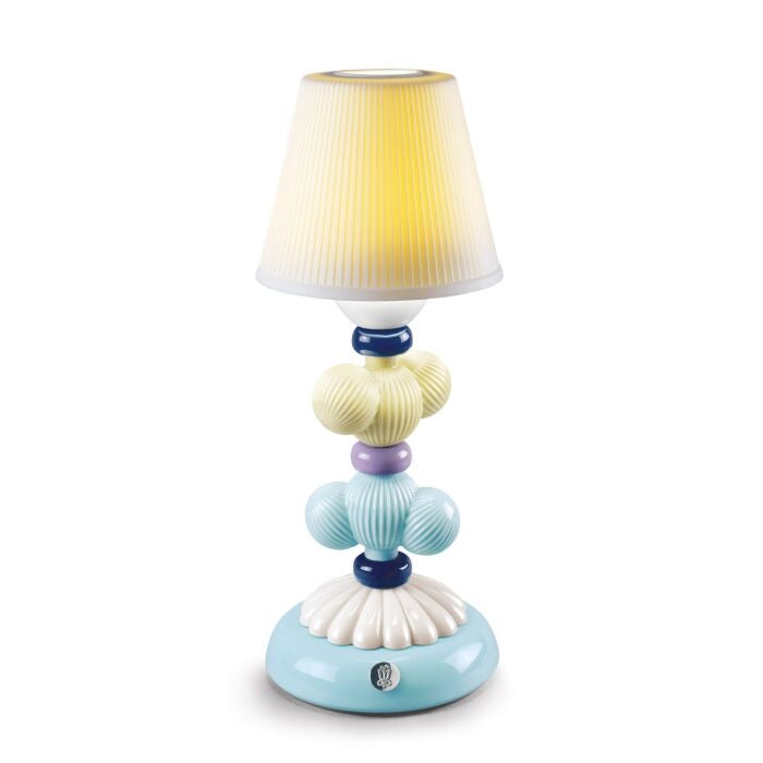 Lladró: Firefly Collection. Cactus Firefly Table Lamp Yellow and Blue