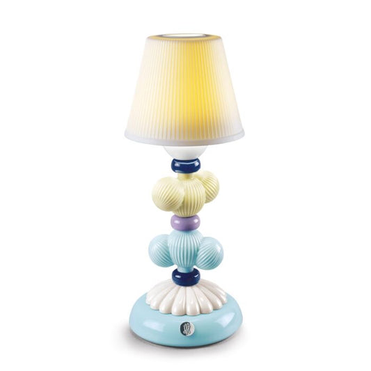 Lladró: Firefly Collection. Cactus Firefly Table Lamp Yellow and Blue