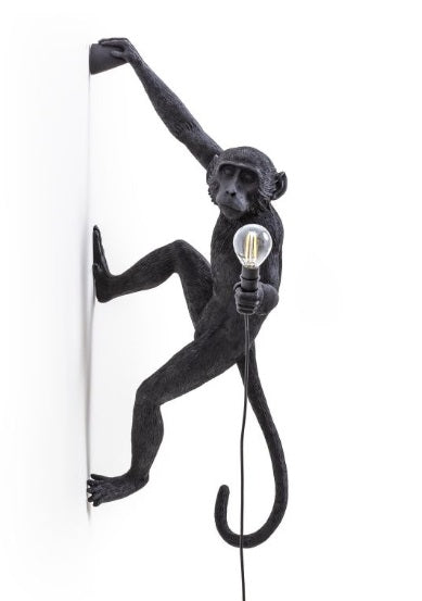 Seletti - Lighting: The Monkey Lamp Black Hanging Outdoor Left Version