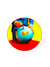 Seletti - Wears Toiletpaper Porcelain Plate Globe Gold Border